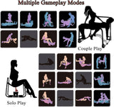 Black Foldable Bouncing Sex Chair with Armrests and Base