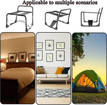 Black Foldable Bouncing Sex Chair with Armrests and Base