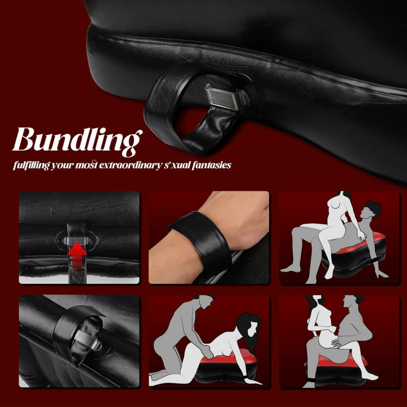 Inflatable Sex Mat with Dildo Holder Portable Love Pillow for Couples