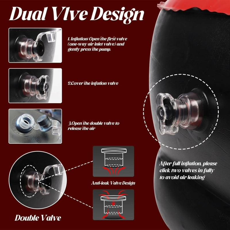 Inflatable Sex Mat with Dildo Holder Portable Love Pillow for Couples