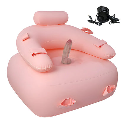 Inflatable Sex Chair With Pump And Dildo