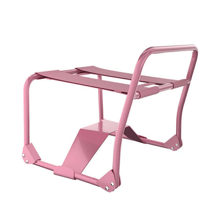 Pink Foldable Bouncing Sex Chair with Armrests and Base