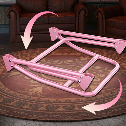 Pink Foldable Bouncing Sex Chair with Armrests and Base