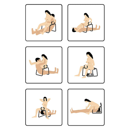 Ride Bangin Elastic Bench with Handles for Couples Men Women and Solo Play Black