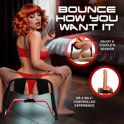 Ride Bangin Elastic Bench with Handles for Couples Men Women and Solo Play Black