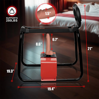 Ride Bangin Elastic Bench with Handles for Couples Men Women and Solo Play Black