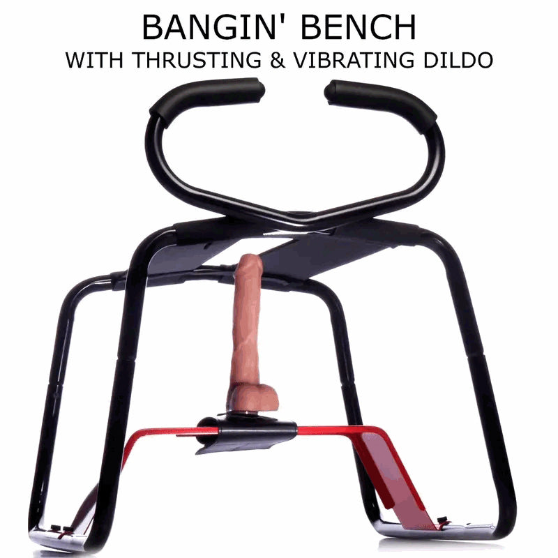 Ride Bangin Elastic Bench with Handles for Couples Men Women and Solo Play Black