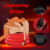 Riding Sex Cushion Inflatable Chair with Dildo Mount & Stable Handles