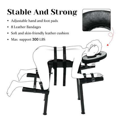 Sex Bench with Adjustable Wrist Straps