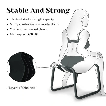 Upgraded Sex Chair with Reinforced Frame and Foam Cover