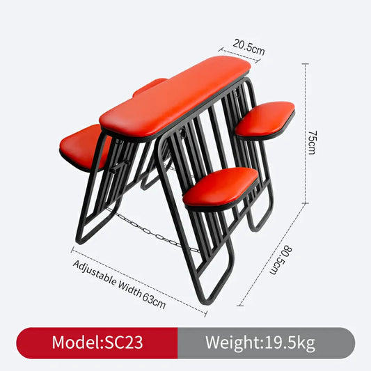 SM Bondage Sex Stool Adjustable Position Chair with Cushioned Pads
