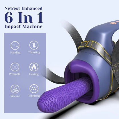 Portable Motorized Sex Machine With Thrusting Vibration Heating
