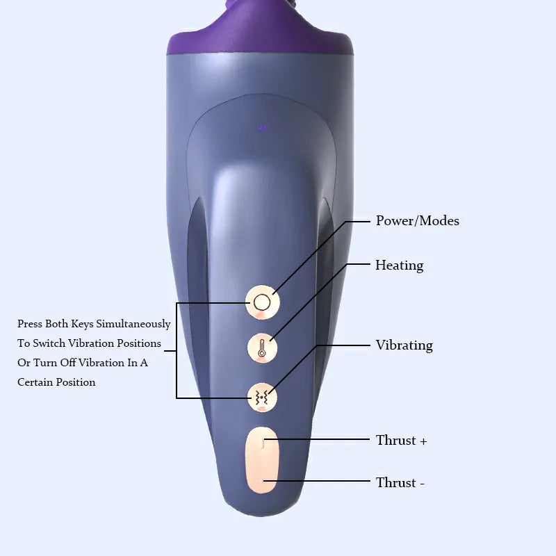 Portable Motorized Sex Machine With Thrusting Vibration Heating