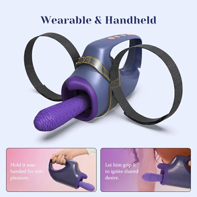 Portable Motorized Sex Machine With Thrusting Vibration Heating
