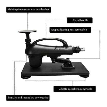 Foldable Dildo Machine With Phone Holder And Three Dildos For Women