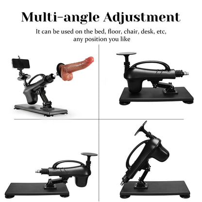 Foldable Dildo Machine With Phone Holder And Three Dildos For Women