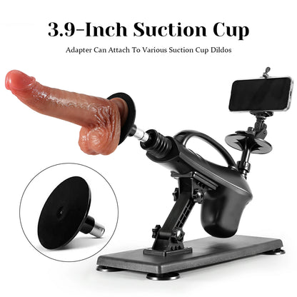 Foldable Dildo Machine With Phone Holder And Three Dildos For Women