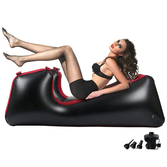Sex Furniture Inflatable Sofa Bed with Handcuffs Bondage Gear for Couples