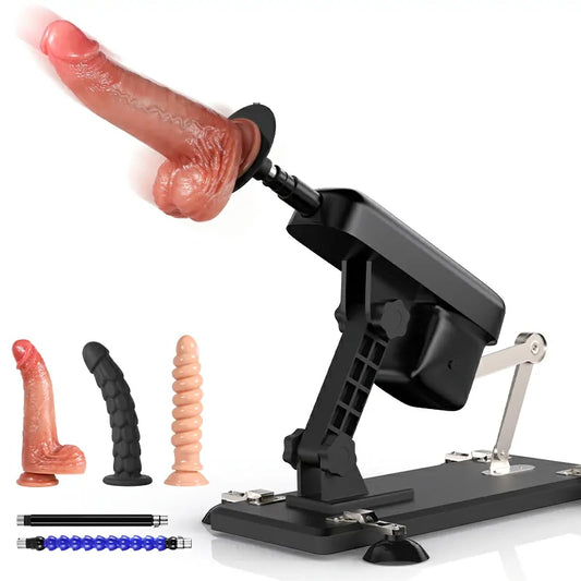 Powerful Thrusting Fuck Machine With Multiple Attachments And Suction Base For Women