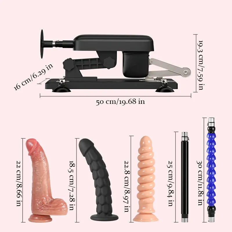 Powerful Thrusting Fuck Machine With Multiple Attachments And Suction Base For Women