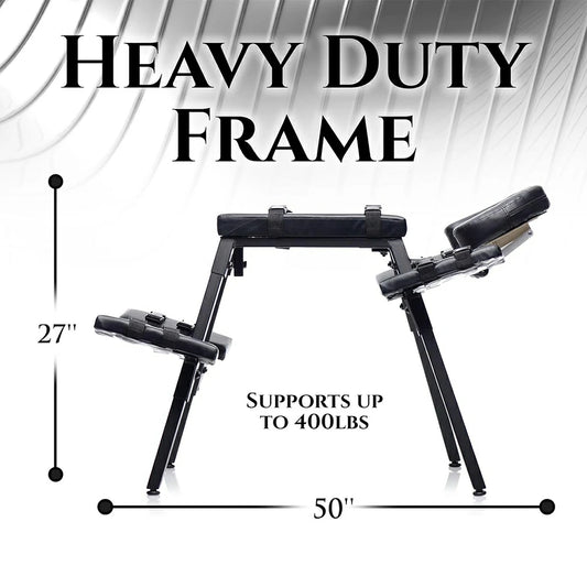 Stable Restraint Bench With Headrest And Wrist Straps